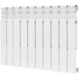 Радиатор биметаллический ROMMER Optima BM 500 10 секций боковое подключение (RAL9016), RBM-0210-050010