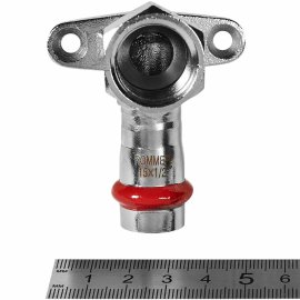 Угольник ROMMER настенный с креплением ВПр-ВР, 15х1/2, из нержавеющей стали прессовой, RSS-1011-001512