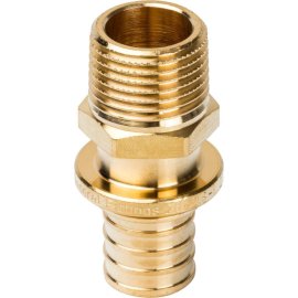 Переходник STOUT с наружной резьбой 20xR 1/2 для труб из сшитого полиэтилена аксиальный, SFA-0001-002012