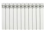 Радиатор биметаллический RIFAR BASE 350 11 секций боковое подключение (белый RAL 9016), 1RB35-11