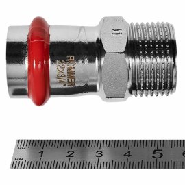 Переходник ROMMER ВПр-НР, 22х3/4, из нержавеющей стали прессовой, RSS-1021-002234