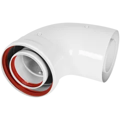 Отвод 90° традиционный коаксиальный ROMMER D80(п-м)/125(п-м)