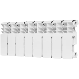 Радиатор биметаллический ROMMER Plus BM 200 8 секций боковое подключение (RAL9016), RBM-3210-020008