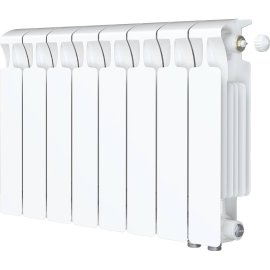 Радиатор биметаллический RIFAR MONOLIT VENTIL 350 MVR 8 секций нижнее правое подключение (белый RAL 9016), 3RM35.VR-8