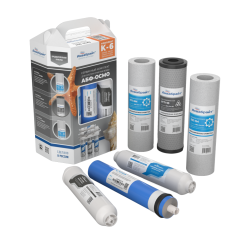 Комплект Картриджей К-6 АКВАБРАЙТ c мембраной VONTRON для очистки воды (для серии АБФ-ОСМО-6)