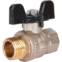 Кран шаровой STOUT SVB стандартнопроходной, ВР/НР, ручка бабочка 1/2