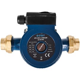 Циркуляционный насос STOUT 25-80/180 220/240V 50Hz с латунными гайками G 1 1/2 x Rp 1, SPC-0011-2580180