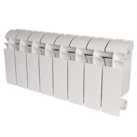 Радиатор алюминиевый Global VOX- R 200 8 секций боковое подключение (белый RAL 9010), VX02001008