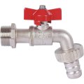 Шаровой сливной кран Itap 168 3/4 GAR с латунным штуцером, ручка-бабочка