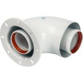 Адаптер для котла угловой STOUT DN60/100 90° коаксиальный (совместимый с Bosch, Buderus)(с логотипом)