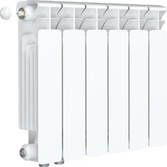 Радиатор биметаллический RIFAR BASE VENTIL 350 BVL 6 секций нижнее левое подключение (белый RAL 9016)