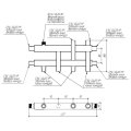 Модульный коллектор GIDRUSS MKSS-40-4DU (до 40 кВт, магистраль G, 4 контура G из них 2 вниз, 1 вверх и 1 в сторону)