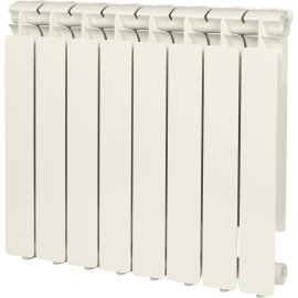 Радиатор алюминиевый STOUT Bravo 500 8 секций боковое подключение RAL9010, SRA-0110-050008