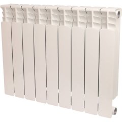 Радиатор биметаллический STOUT Space 500 9 секций боковое подключение RAL9016