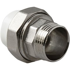 PA21026G Pro Aqua d=75-2.1/2 PP-R Муфта комбинированная разъемная (американка) НР Серая