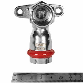 Угольник ROMMER настенный с креплением ВПр-ВР, 22х1/2, из нержавеющей стали прессовой, RSS-1011-002212