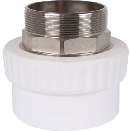 Муфта комбинированная Kalde под шестигранник (наруж. резьба, 90х3 ) для полипропиленовых труб под сварку, 3222-nmo-903006