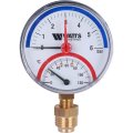 Термоманометр радиальный WATTS 80 мм 1/2 давление 6 бар