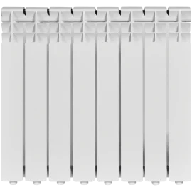 Радиатор алюминиевый ROMMER Optima 500 8 секций боковое подключение (RAL9016), RAL-0210-050008