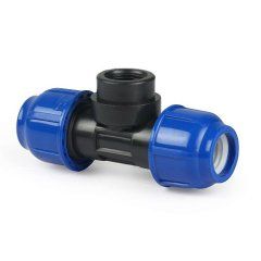 Тройник компрессионный, полипропилен внутренняя резьба 40х1_1/4, для полиэтиленовых труб, РТП