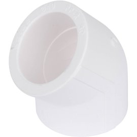 Угольник Kalde d=40 45* для полипропиленовых труб под сварку (цвет белый), R.3212-elb-400045