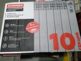 Уцененный товар (царапины на ламелях): Радиатор биметаллический ROMMER Profi BM 500 10 секции боковое подключение (BI500-80-80-150) (RAL9016), RBM-1210-050010