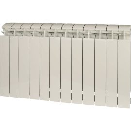 Радиатор биметаллический Global STYLE PLUS 500 12 секций боковое подключение (белый RAL 9010), STP05001012