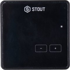 Проводной комнатный регулятор STOUT R-10z, черный, STE-0101-010004