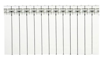 Радиатор биметаллический RIFAR BASE 350 13 секций боковое подключение (белый RAL 9016)
