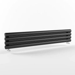 Радиатор стальной трубчатый STOUT Warmmet Power 76H ширина 2000 мм секций 4 цвет RAL9005 тип подключения: нижнее левое, PH.76.2000.4.316.BL.9005
