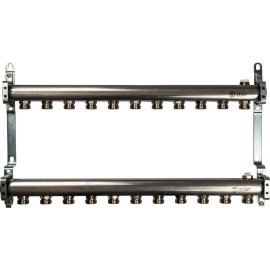 Коллектор из нержавеющей стали для радиаторной разводки STOUT 11 выходов, SMS 0923 000011