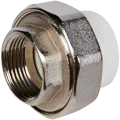 Муфта комбинированная Pro Aqua d=25-3/4 PP-R разъемная (американка) ВР Белая