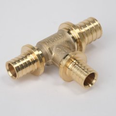 Тройник РЕХАУ с уменьшенным боковым и торцевым проходами 20-16-16 MX для труб из сшитого полиэтилена аксиальный