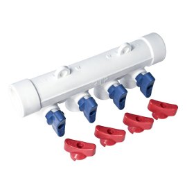 Коллектор с шаровым краном универсальный PPR 32х20/4, RTP