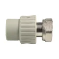 Муфта с накидной гайкой PPR 20х3/4,  серый, РТП