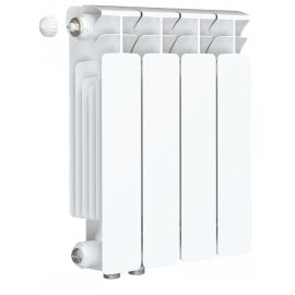 Радиатор биметаллический RIFAR BASE VENTIL 350 BVL 4 секции нижнее левое подключение (белый RAL 9016), 1RB35.VL-4