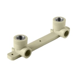 Угольник двойной Pro Aqua d=25-1/2 PP-R с креплением комбинированный ВР Серый, PA280012PG