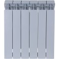 Радиатор биметаллический Global STYLE PLUS 500 6 секций боковое подключение (цвет cod.08 grigio argento opaco metallizzato 2676 (серый)), 155269