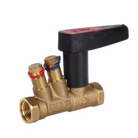 Балансировочный клапан Meibes р/р BALLOREX Venturi FODRV PN25 DN15 с измерительными нипелями, запорный без дренажа, ME 80597.403