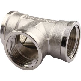 Тройник TIEMME ВВ никелированный 1 для стальных труб резьбовой, 1500083