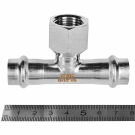 Тройник-Переходник ROMMER ВПр-ВР, 15х1/2, из нержавеющей стали прессовой, RSS-1015-001512