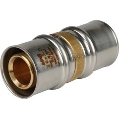 Муфта STOUT соединительная равнопроходная 26х26 для металлопластиковых труб прессовой, SFP-0003-002626