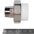 Муфта комбинированная Pro Aqua d=32-3/4 PP-R разъемная (американка) НР Белая