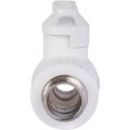Кран шаровой Kalde комбинированный (наруж. резьба, 25х3/4 ) для полипропиленовых труб под сварку (цвет белый), 3242-vlb-250c05