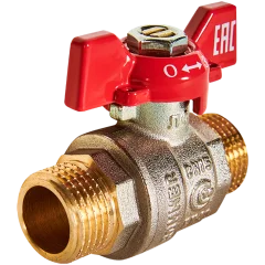 Кран шаровой ROMMER НР/НР, ручка бабочка 1/2