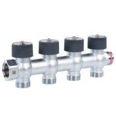 Распределительный коллектор РЕХАУ с плавной регулировкой G 3/4 4 отвода G 3/4