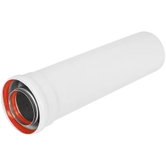 Удлинитель дымохода традиционный коаксиальный ROMMER D80(п-м)/125(м-п), L500