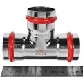 Тройник ROMMER равнопроходной 54 из нержавеющей стали прессовой