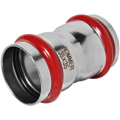 Муфта ROMMER равнопроходная, 35, из нержавеющей стали прессовой