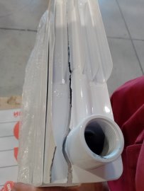 Уцененный товар (слом ламели): Радиатор биметаллический ROMMER Profi BM 350 10 секций боковое подключение (BI350-80-80-130) (RAL9016), RBM-1210-035010